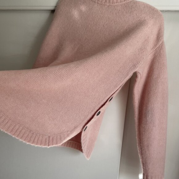 BODEN Fluffy Side Button Jumper Crew Neck Sweater Size 6 Pink Peach - Picture 10 of 16